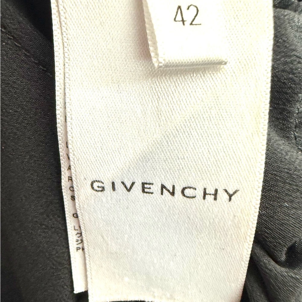 Givenchy Black Pleated Dress Crew Neck Short Sleeve - Picture 3 of 6